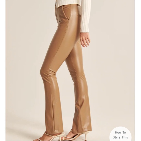 Abercrombie vegan leather split-hem pants - Picture 3 of 5